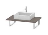 Duravit L-Cube Konsole LC106C04343 Stärke 3 cm, basalt matt, für Aufsatzbecken, variabel