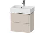 Duravit L-Cube Waschtisch-Unterschrank LC621909191 58,4x39,1x54,4cm, 2 Schubkästen, wandhängend, taupe matt