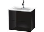 Duravit L-Cube Waschtisch-Unterschrank LC625604040 62 x 39,1 cm, schwarz hochglanz, 2 Schubkästen, wandhängend