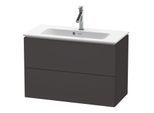 Duravit L-Cube Waschtisch-Unterschrank LC625708080 82 x 39,1 cm, graphit supermatt, 2 Schubkästen, wandhängend