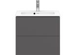 Duravit L-Cube Waschtisch-Unterschrank LC625604949 62 x 39,1 cm, graphit matt, 2 Schubkästen, wandhängend