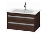 Duravit Ketho Waschtisch-Unterschrank KT642905353 80 x 47,5 cm, kastanie dunkel, 2 Schubkästen, wandhängend