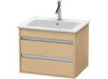 Duravit Ketho Waschtisch-Unterschrank KT642803030 60 x 47,5 cm, Eiche natur, 2 Schubkästen, wandhängend