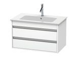 Duravit Ketho Waschtisch-Unterschrank KT642901818 80 x 47,5 cm, weiß matt, 2 Schubkästen, wandhängend