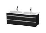 Duravit Ketho Waschtisch-Unterschrank KT643301616 127x47,5x48cm, 4 Schubkästen, wandhängend, Eiche schwarz
