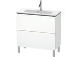 Duravit L-Cube Waschtisch-Unterschrank LC667401818 82 x 39,1 cm, weiß matt, 2 Auszüge, stehend