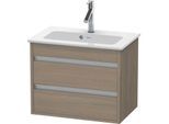 Duravit Ketho Waschtisch-Unterschrank KT645203535 60 x 38,5 cm, Eiche terra, 2 Schubkästen, wandhängend