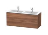 Duravit L-Cube Waschtischunterbau LC625807979 Nussbaum Natur, 129x55x48,1cm, 2 Schubladen