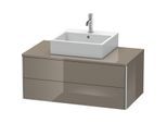 Duravit XSquare Waschtisch-Unterschrank XS491108989 100x40x54,8cm, 2 Schubkästen, Flannel Grey hochglanz