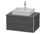 Duravit XSquare Waschtisch-Unterschrank XS491004949 80x40x54,8cm, 2 Schubkästen, Graphit matt