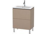 Duravit L-Cube Waschtisch-Unterschrank LC667307575 62 x 39,1 cm, leinen, 2 Auszüge, stehend