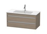 Duravit Ketho Waschtisch-Unterschrank KT643003535 100 x 47,5 cm, Eiche terra, 2 Schubkästen, wandhängend