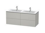 Duravit L-Cube Waschtisch-Unterschrank LC625900707 129x48,1x55cm, 4 Schubkästen, wandhängend, betongrau matt
