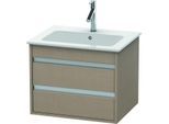 Duravit Ketho Waschtisch-Unterschrank KT642807575 60 x 47,5 cm, leinen, 2 Schubkästen, wandhängend
