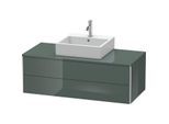 Duravit XSquare Waschtisch-Unterschrank XS491203838 120x40x54,8cm, 2 Schubkästen, Dolomiti Grey hochglanz
