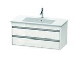 Duravit Ketho Waschtisch-Unterschrank KT643002222 100 x 47,5 cm, weiß hochglanz, 2 Schubkästen, wandhängend