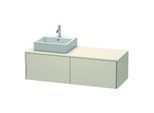 Duravit XSquare Waschtisch-Unterschrank XS4903L9191 140x40x54,8cm, 2 Auszüge, links, Taupe