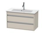 Duravit Ketho Waschtisch-Unterschrank KT645309191 80 x 38,5 cm, Taupe, 2 Schubkästen, wandhängend