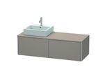 Duravit XSquare Waschtisch-Unterschrank XS4903L4343 140x40x54,8cm, 2 Auszüge, links, Basalt matt
