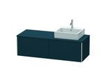 Duravit XSquare Waschtisch-Unterschrank XS4903R9898 140x40x54,8cm, 2 Auszüge, rechts, Nachtblau seidenmatt