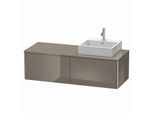 Duravit XSquare Waschtisch-Unterschrank XS4903R8989 140x40x54,8cm, 2 Auszüge, rechts, Flannel Grey hochglanz