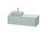 Duravit XSquare Waschtisch-Unterschrank XS4903L3939 140x40x54,8cm, 2 Auszüge, links, Nordic weiß seidenmatt