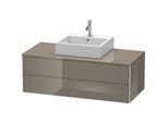 Duravit XSquare Waschtisch-Unterschrank XS491208989 120x40x54,8cm, 2 Schubkästen, Flannel Grey hochglanz