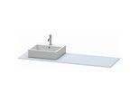 Duravit XSquare Konsole XS060HL9797 160x55cm, mit 1 Ausschnitt, links, Lichtblau seidenmatt
