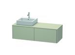 Duravit XSquare Waschtisch-Unterschrank XS4903L6060 140x40x54,8cm, 2 Auszüge, links, Taupe seidenmatt
