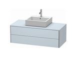 Duravit XSquare Waschtisch-Unterschrank XS491209797 120x40x54,8cm, 2 Schubkästen, Lichtblau seidenmatt