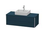 Duravit XSquare Waschtisch-Unterschrank XS491209898 120x40x54,8cm, 2 Schubkästen, Nachtblau seidenmatt