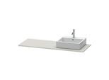 Duravit XSquare Konsole XS060GR0707 140x55cm, mit 1 Ausschnitt, rechts, Betongrau matt