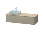Duravit XSquare Waschtisch-Unterschrank XS4904L7575 160x40x54,8cm, 2 Auszüge, links, Leinen