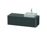 Duravit XSquare Waschtisch-Unterschrank XS4903R4949 140x40x54,8cm, 2 Auszüge, rechts, Graphit matt