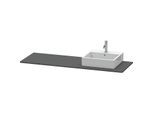 Duravit XSquare Konsole XS060HR4949 160x55cm, mit 1 Ausschnitt, rechts, Graphit matt