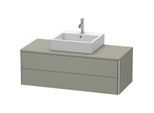 Duravit XSquare Waschtisch-Unterschrank XS491209292 120x40x54,8cm, 2 Schubkästen, Steingrau seidenmatt