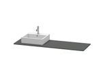 Duravit XSquare Konsole XS060HL4949 160x55cm, mit 1 Ausschnitt, links, Graphit matt