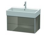 Duravit XSquare Waschtisch-Unterschrank XS419508989 78,4x39,7x46cm, 2 Schubkästen, Flannel Grey hochglanz