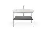 Duravit White Tulip Waschtisch-Konsole WT45410H1H1 98,4 x 45 cm, Graphit Hochglanz, bodenstehend, Metall