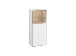 Villeroy und Boch Finion Seitenschrank F500PCGF 41,8x93,6x27cm, links, Regal oben Oak Veneer, Glossy white lacquer