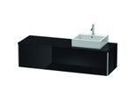 Duravit XSquare Waschtisch-Unterschrank XS4904R4040 160x40x54,8cm, Auszüge, rechts, schwarz hochglanz