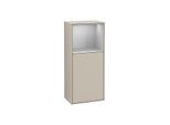 Villeroy und Boch Finion Seitenschrank F500GJHH 41,8x93,6x27cm, links, Regal oben Light Grey Matt, Sand Matt Lacquer