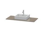 Duravit XSquare Konsole XS060D08989 80x55cm, mit 1 Ausschnitt, Flannel Grey hochglanz