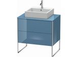 Duravit XSquare Waschtisch-Unterschrank XS492004747 80x53,8x54,8cm, 2 Auszüge, Stone Blue hochglanz