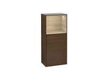 Villeroy und Boch Finion Seitenschrank F500PCGN 41,8x93,6x27cm, links, Regal oben Oak Veneer, Walnut veneer