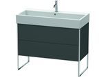 Duravit XSquare Waschtisch-Unterschrank XS447604949 98,4x49,1x46cm, 2 Auszüge, Graphit matt
