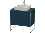 Duravit XSquare Waschtisch-Unterschrank XS492009898 80x53,8x54,8cm, 2 Auszüge, Nachtblau seidenmatt