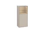 Villeroy und Boch Finion Seitenschrank F500PCHH 41,8x93,6x27cm, links, Regal oben Oak Veneer, Sand Matt Lacquer