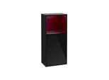 Villeroy und Boch Finion Seitenschrank F510HBPH 41,8x93,6x27cm, rechts, Regal oben Peony Matt, Glossy Black Lacquer