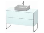 Duravit XSquare Waschtisch-Unterschrank XS492200909 120x53,8x54,8cm, 2 Auszüge, Lichtblau matt